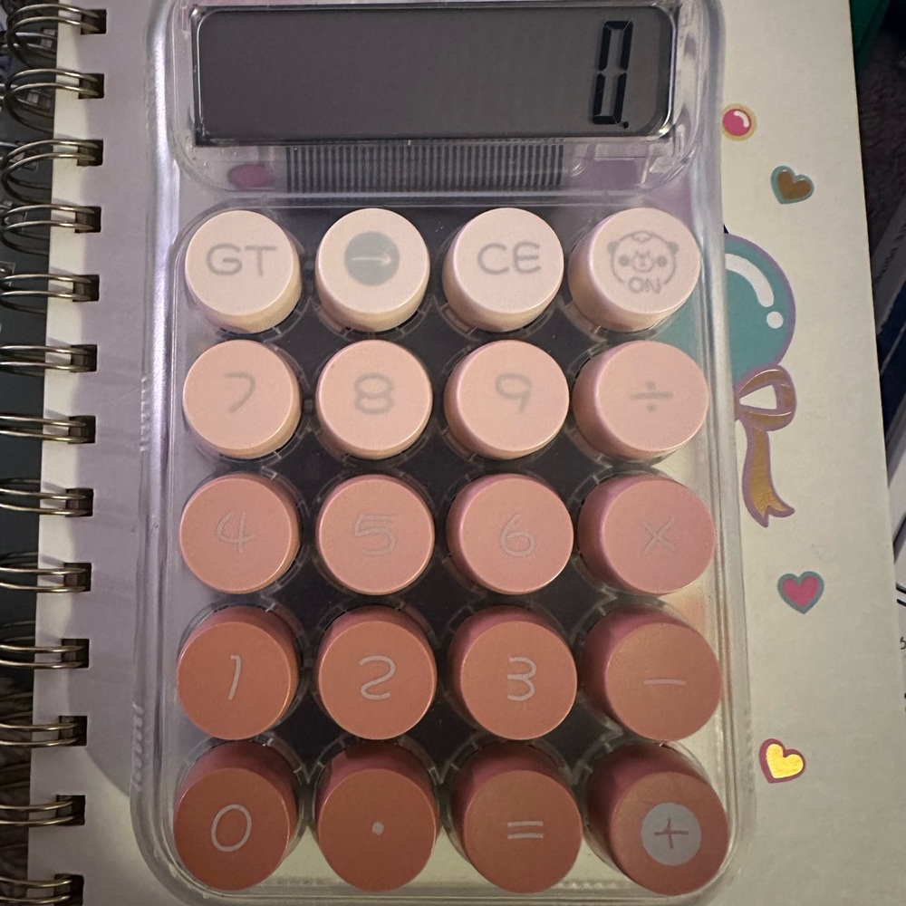 Pink calculator